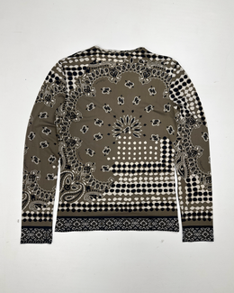 Roberto Cavalli Bandana Print Green Top 2000's