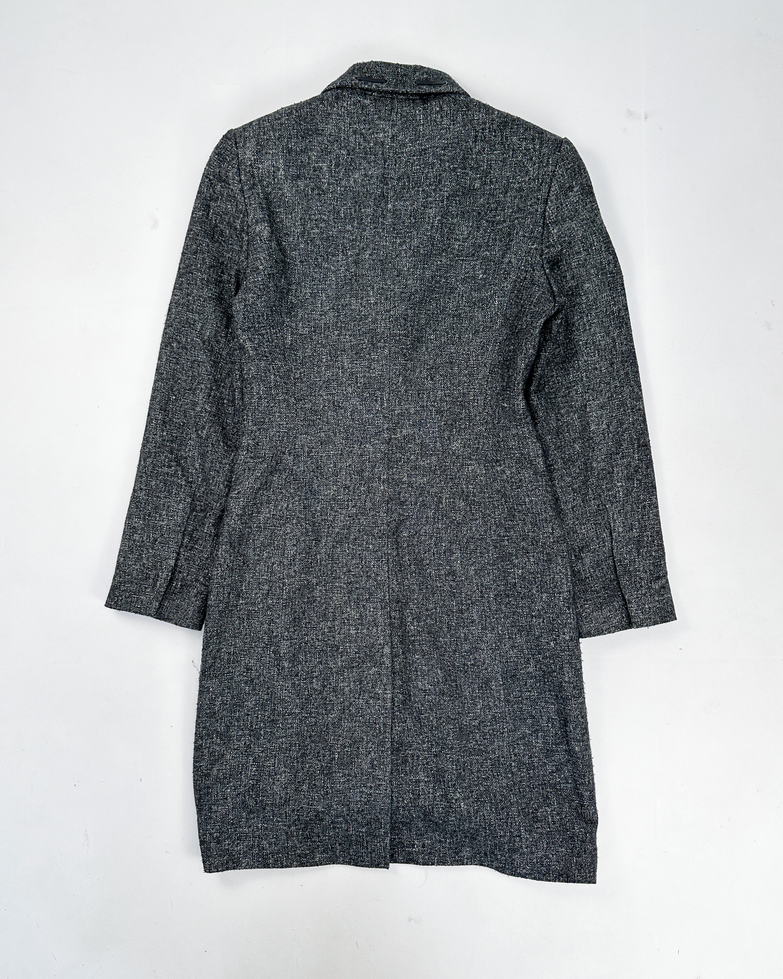 Paco Rabanne Laced Wool Grey Coat 2000's