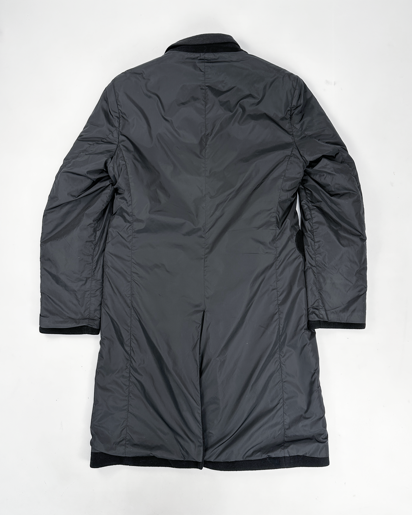 Prada Reversible Wool and Cashmere Black Coat FW 2002