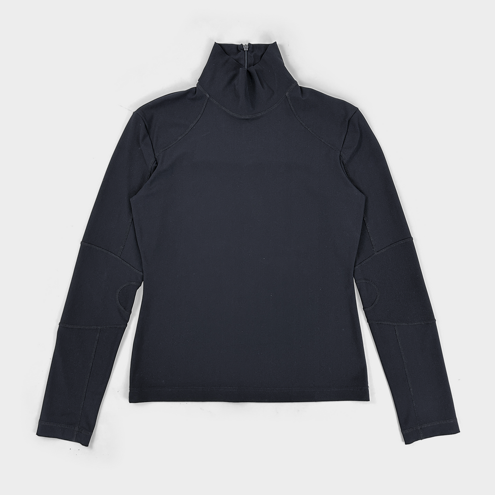 Prada Neoprene-Style Elastic Black Top 2000's