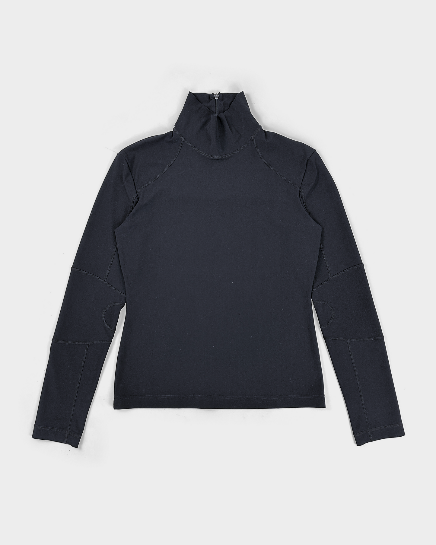 Prada Neoprene-Style Elastic Black Top 2000's