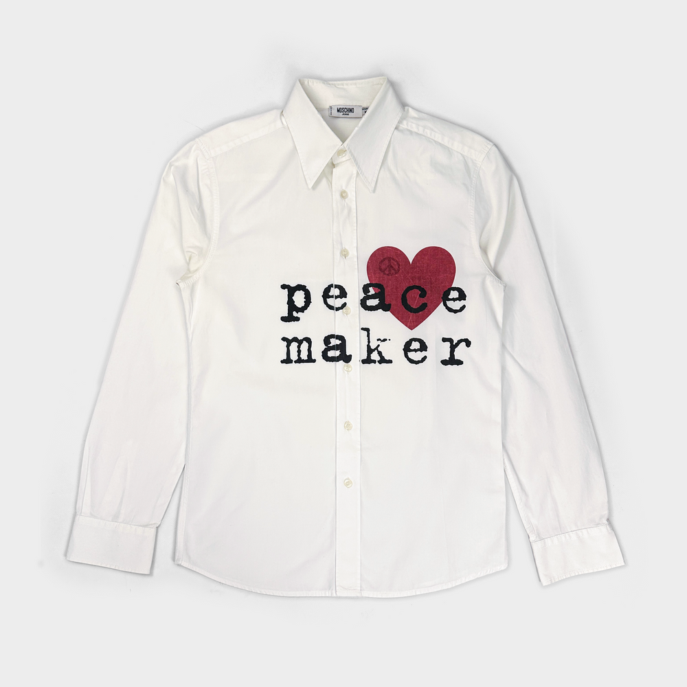 Moschino "Peace Maker" White Shirt 2000's