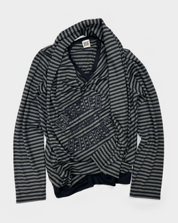 Jean Paul Gaultier 2 Built-in Scarf Stripes Top 2000's