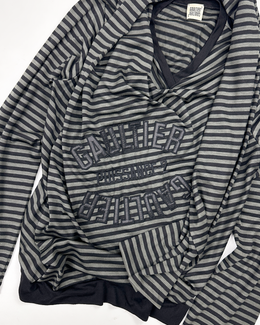 Jean Paul Gaultier 2 Built-in Scarf Stripes Top 2000's