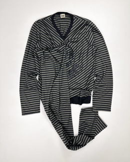 Jean Paul Gaultier 2 Built-in Scarf Stripes Top 2000's