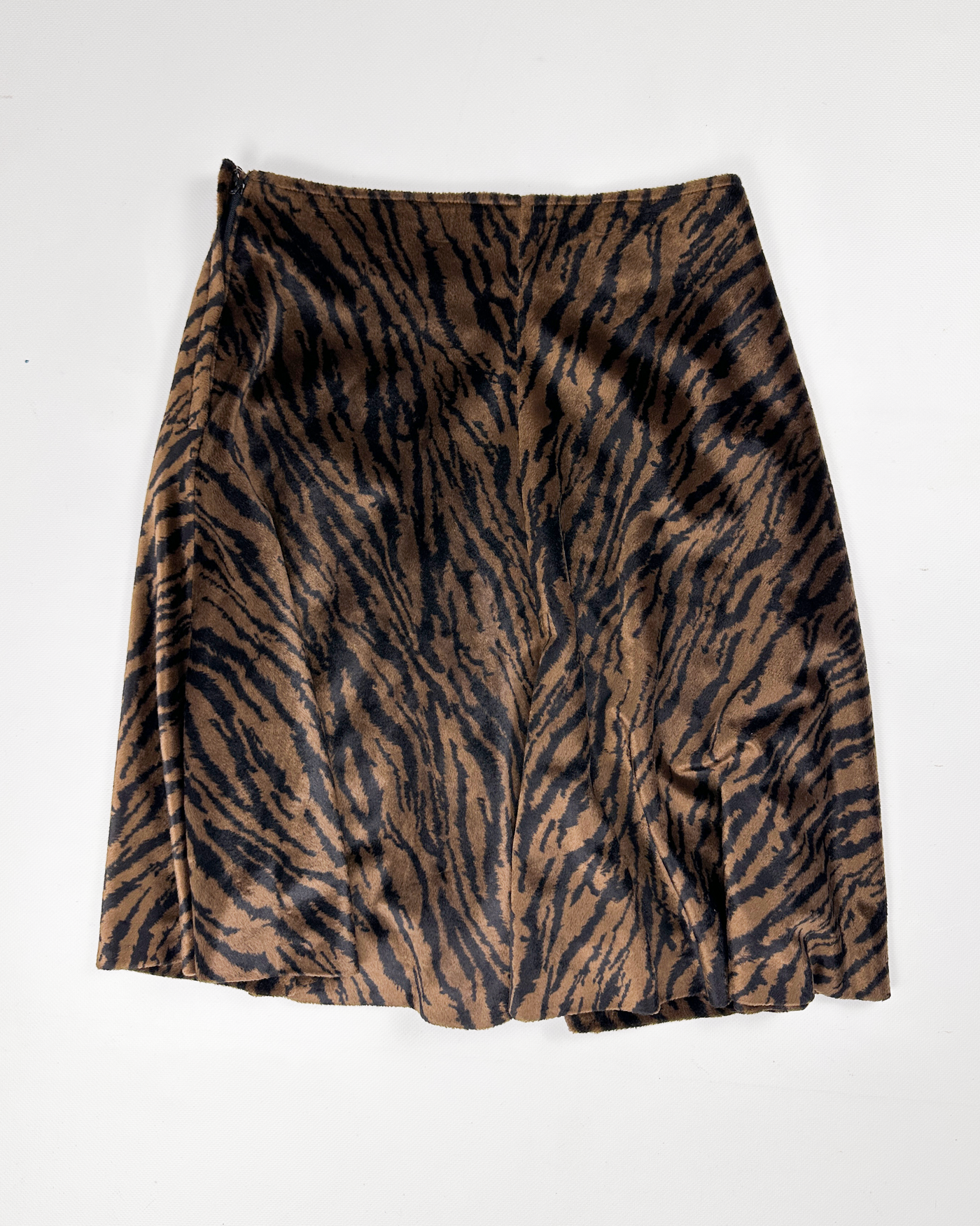 Paco Rabanne Brown Tiger Print Skirt 1990's