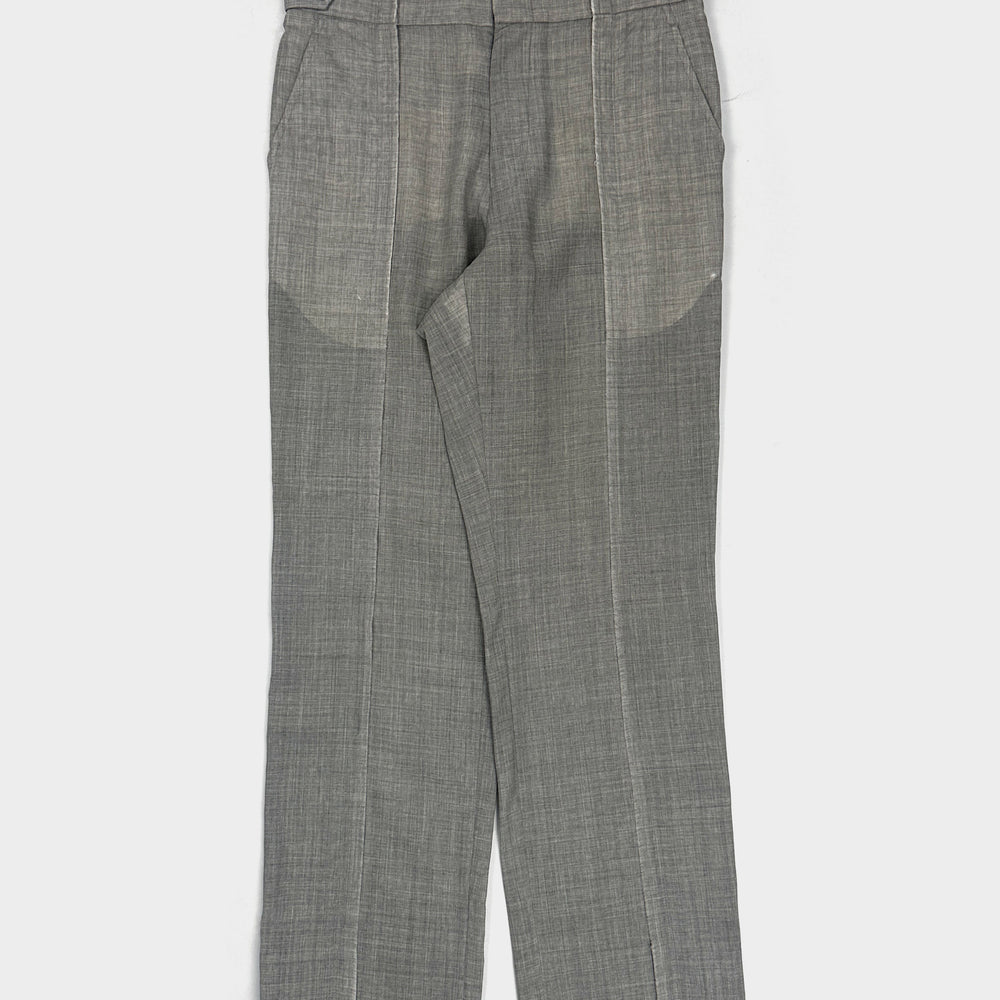 Comme Des Garçons Thin Wool Grey Straight Pants SS 2003