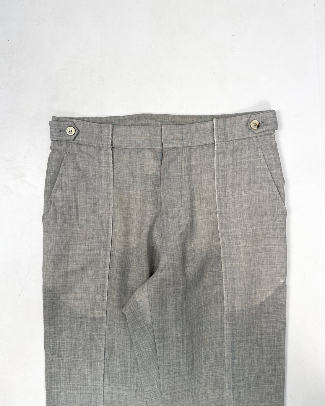 Comme Des Garçons Thin Wool Grey Straight Pants SS 2003