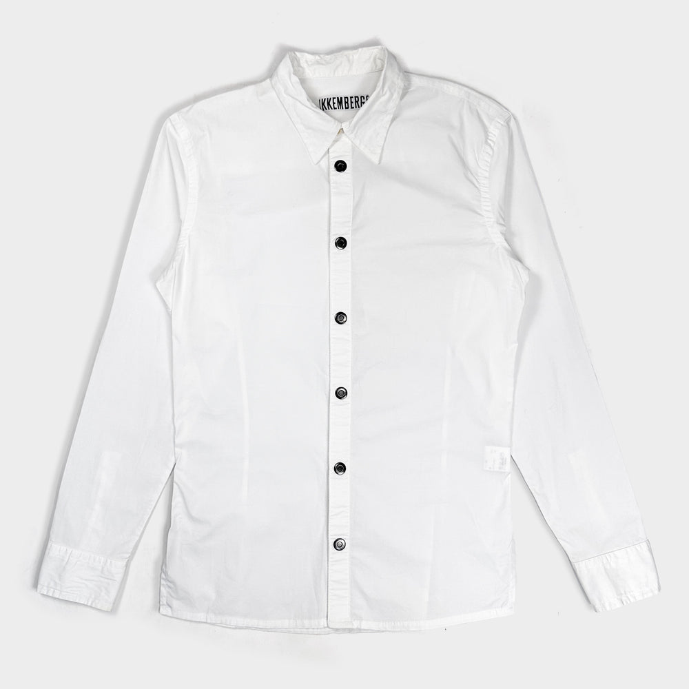 Dirk Bikkembergs Heavy Buttons White Shirt 2000's