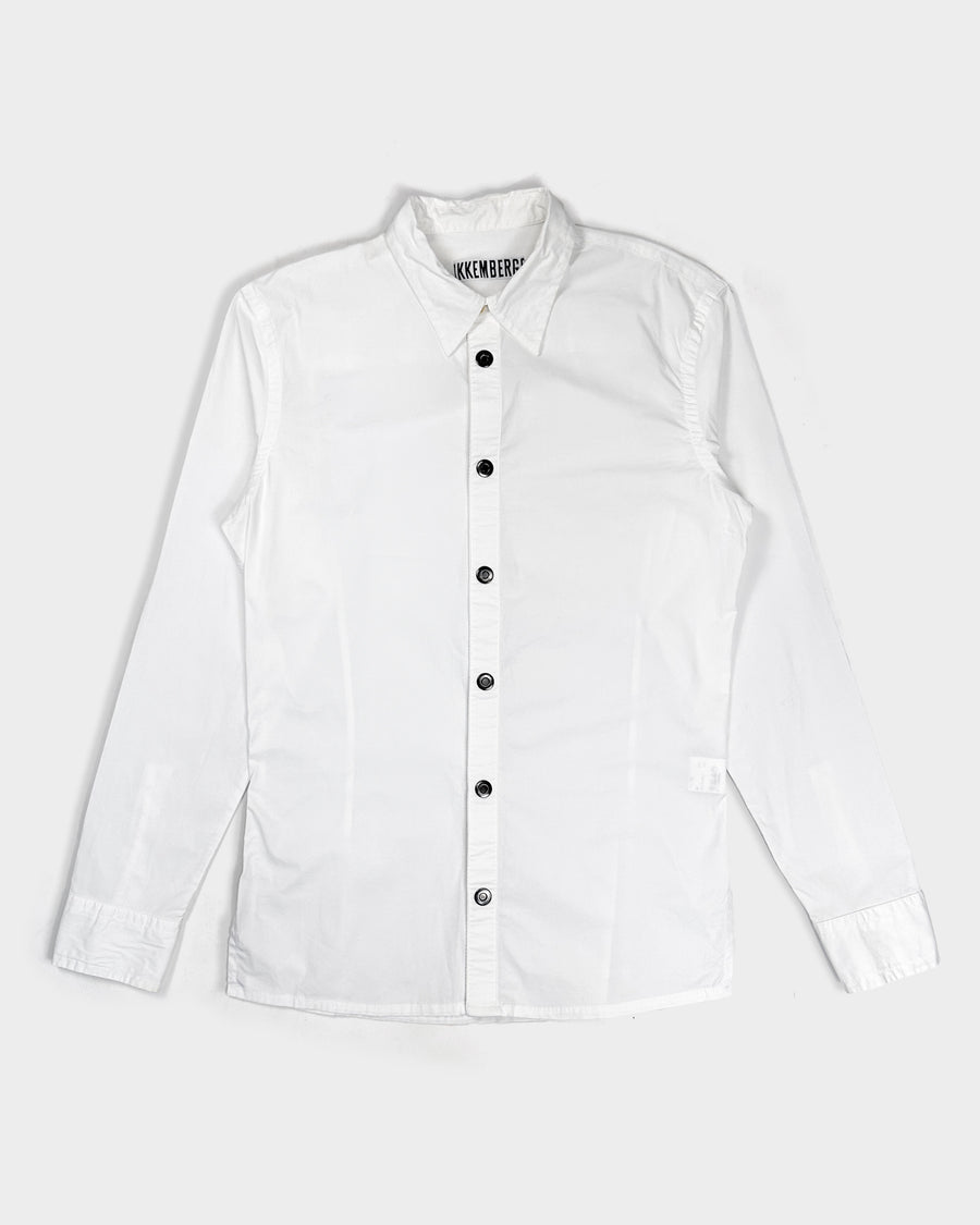 Dirk Bikkembergs Heavy Buttons White Shirt 2000's