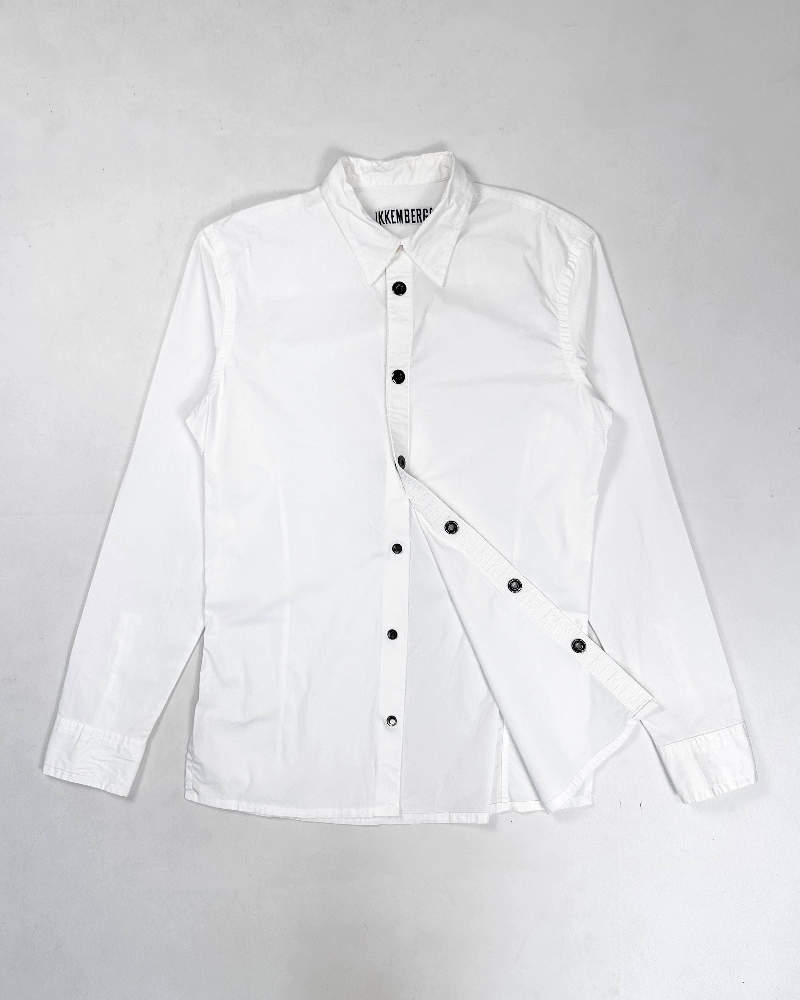 Dirk Bikkembergs Heavy Buttons White Shirt 2000 s Vintage TTS