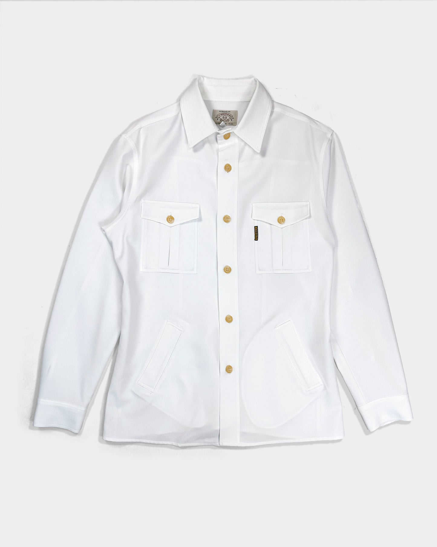 Armani White Utility Heavyweight Shirt 1990's