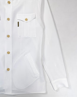 Armani White Utility Heavyweight Shirt 1990's