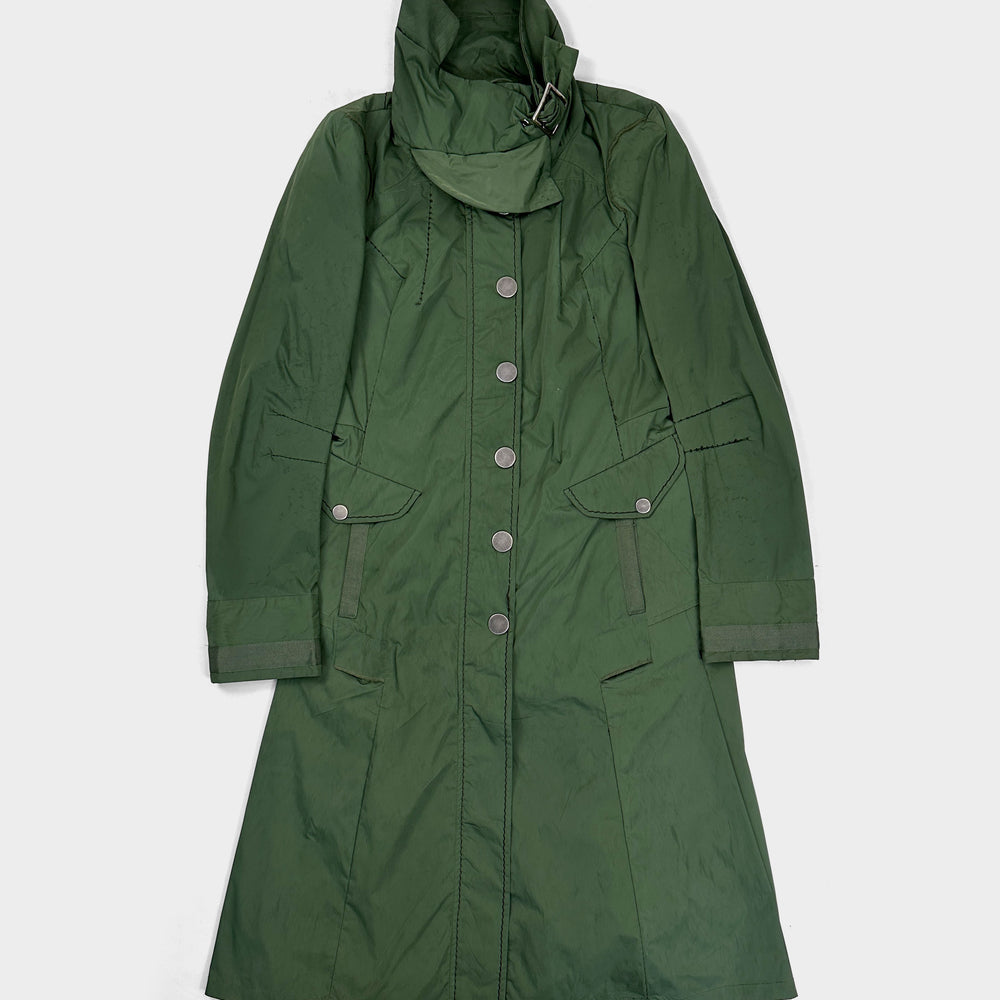 Marithé Francois Girbaud Green Windbreaker Coat SAMPLE 1990's