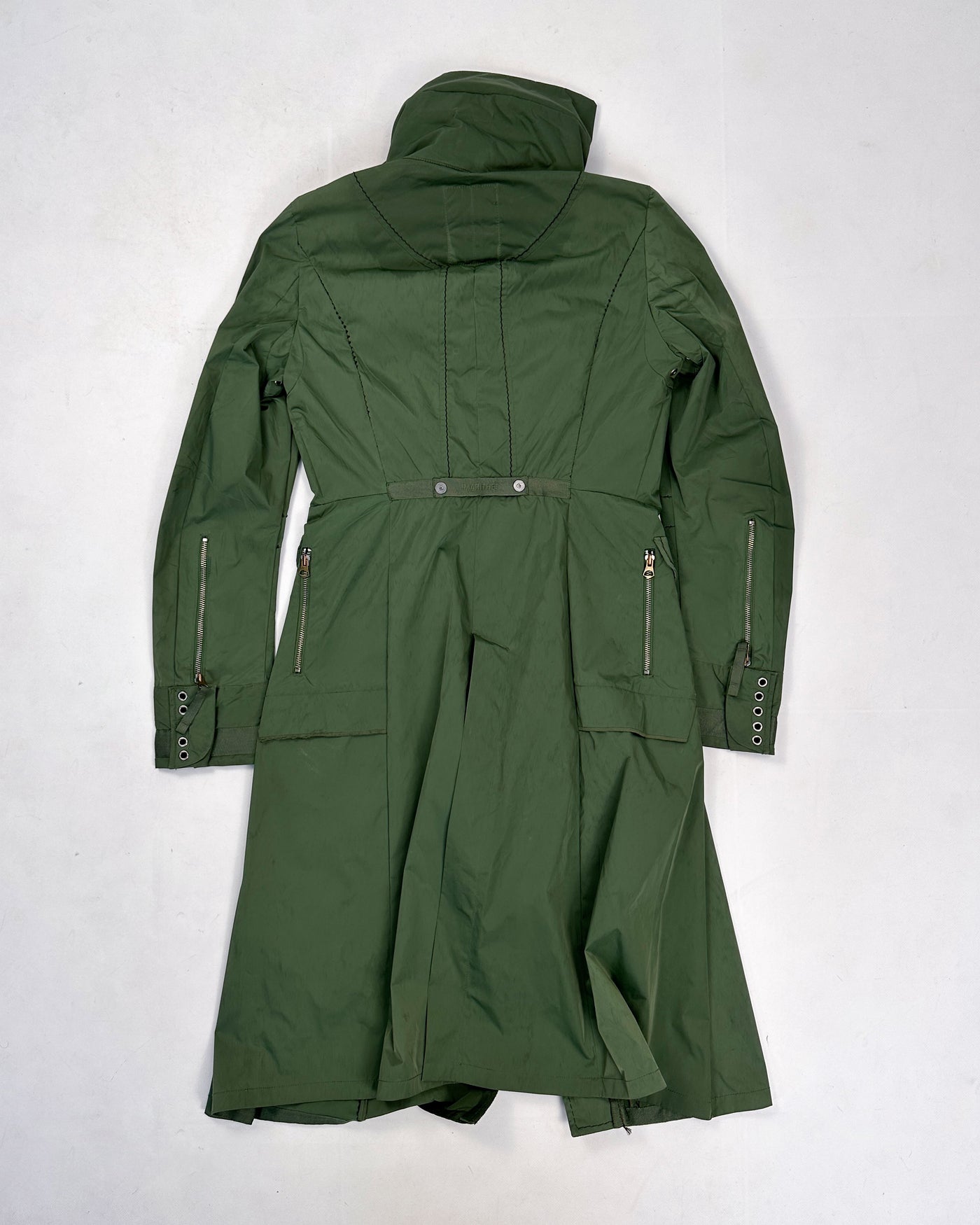 Marithé Francois Girbaud Green Windbreaker Coat SAMPLE 1990's