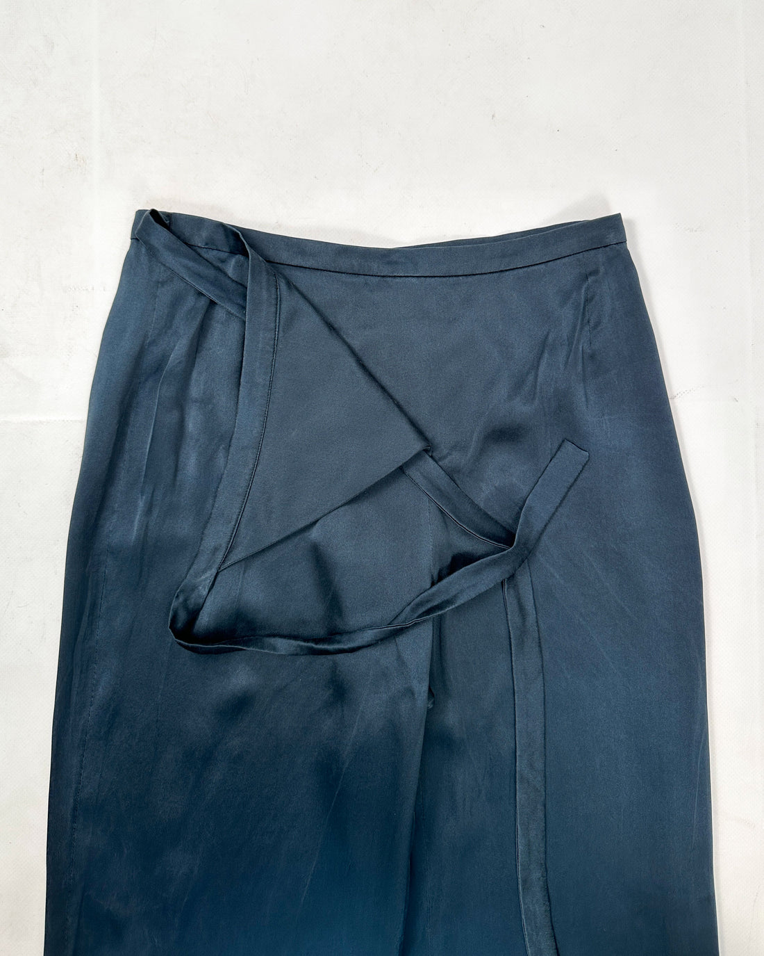 Mugler Anthracite Silk Fluid Pants 1990's