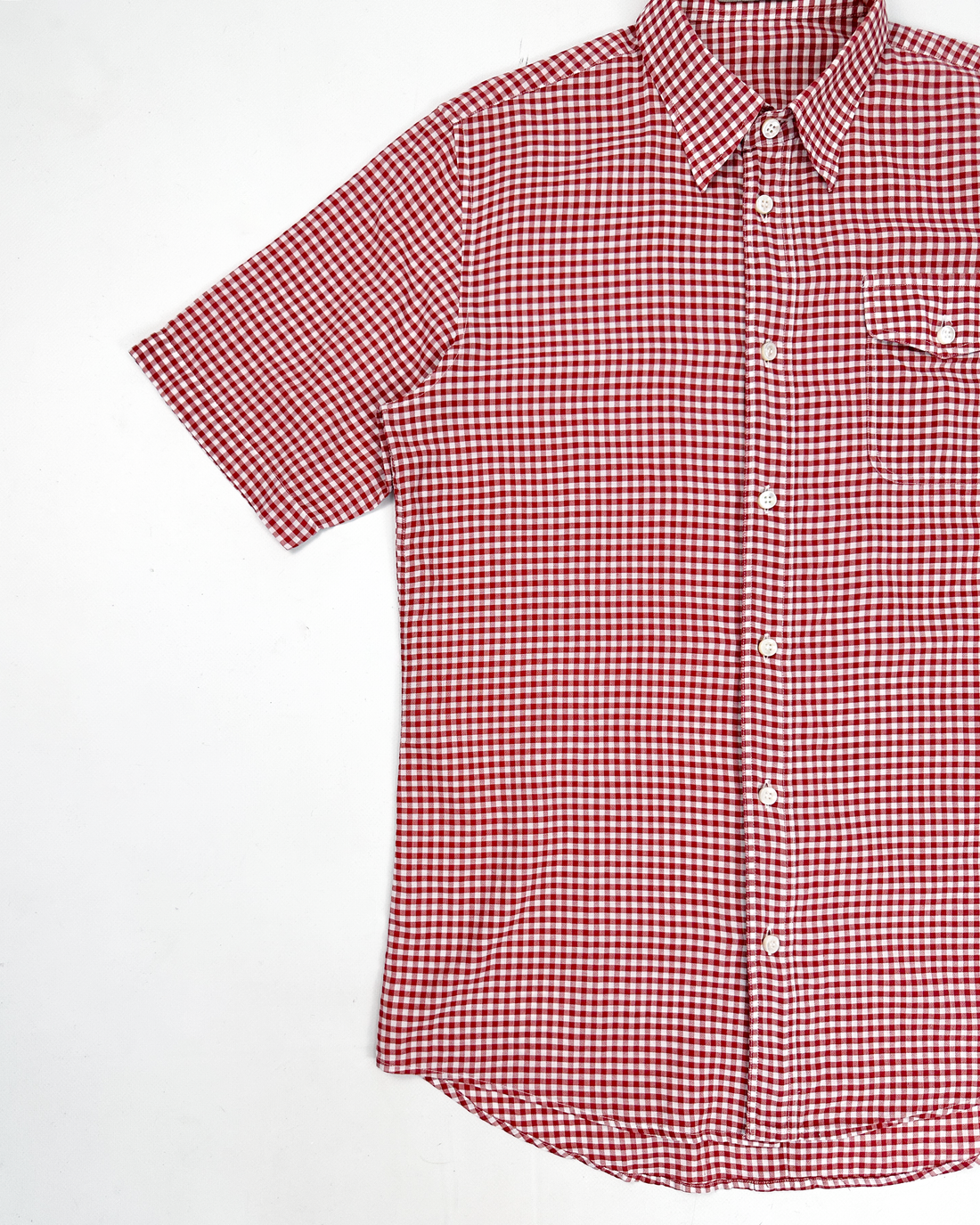 Bottega Veneta Red Squared Shirt 2000's