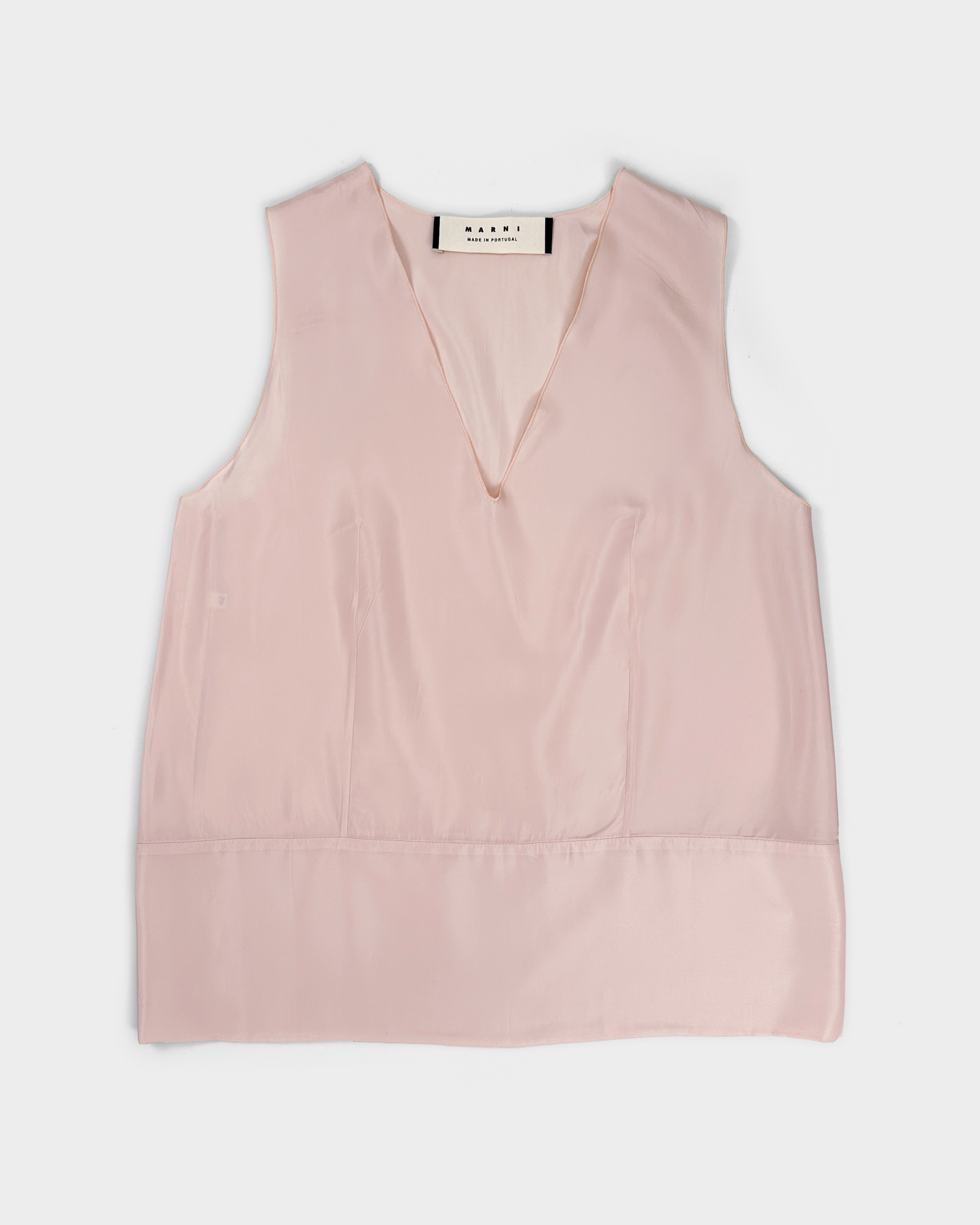 Marni Light Pink Sleeveless Silk Top 2000's