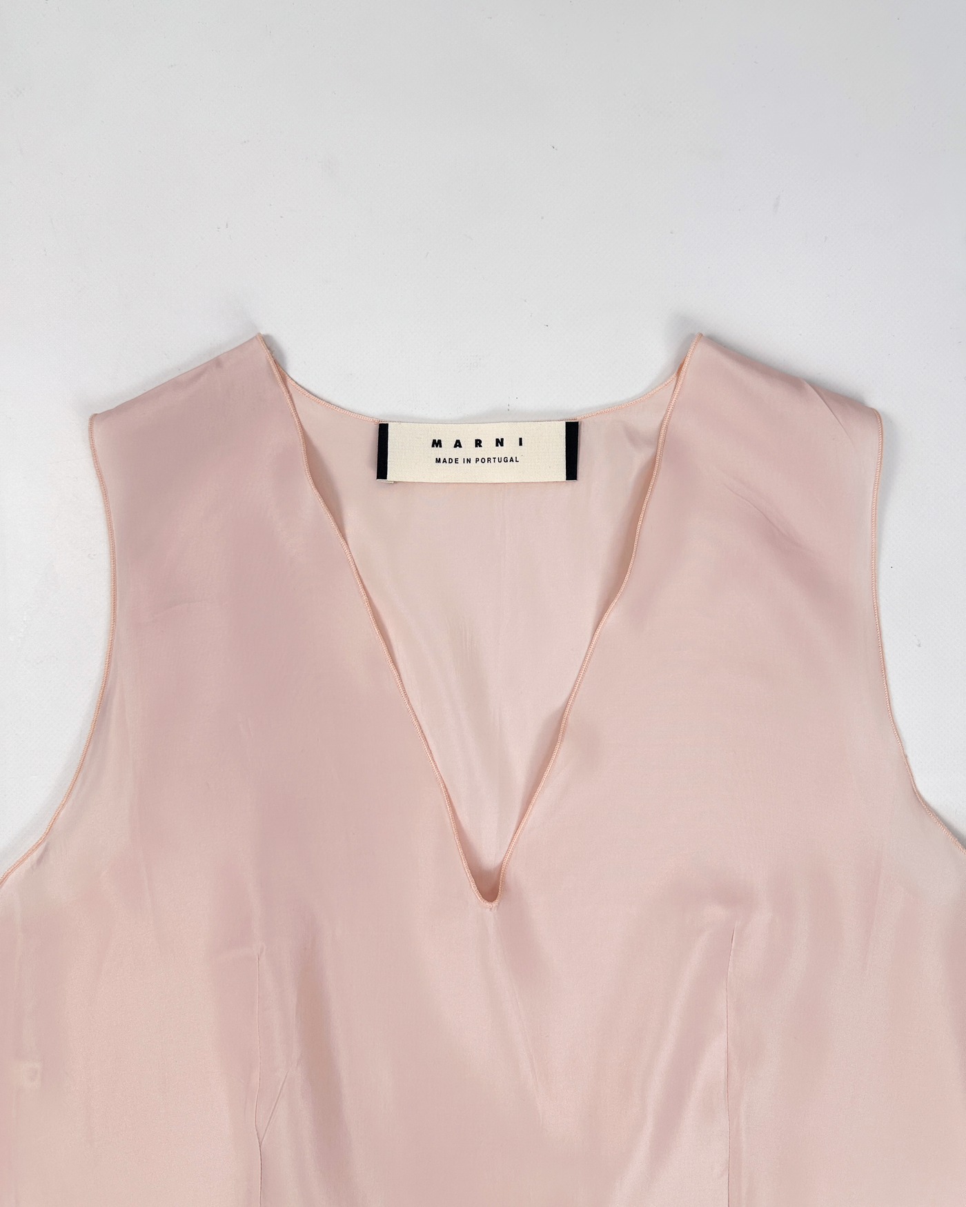 Marni Light Pink Sleeveless Silk Top 2000's