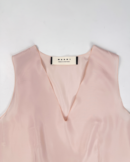 Marni Light Pink Sleeveless Silk Top 2000's