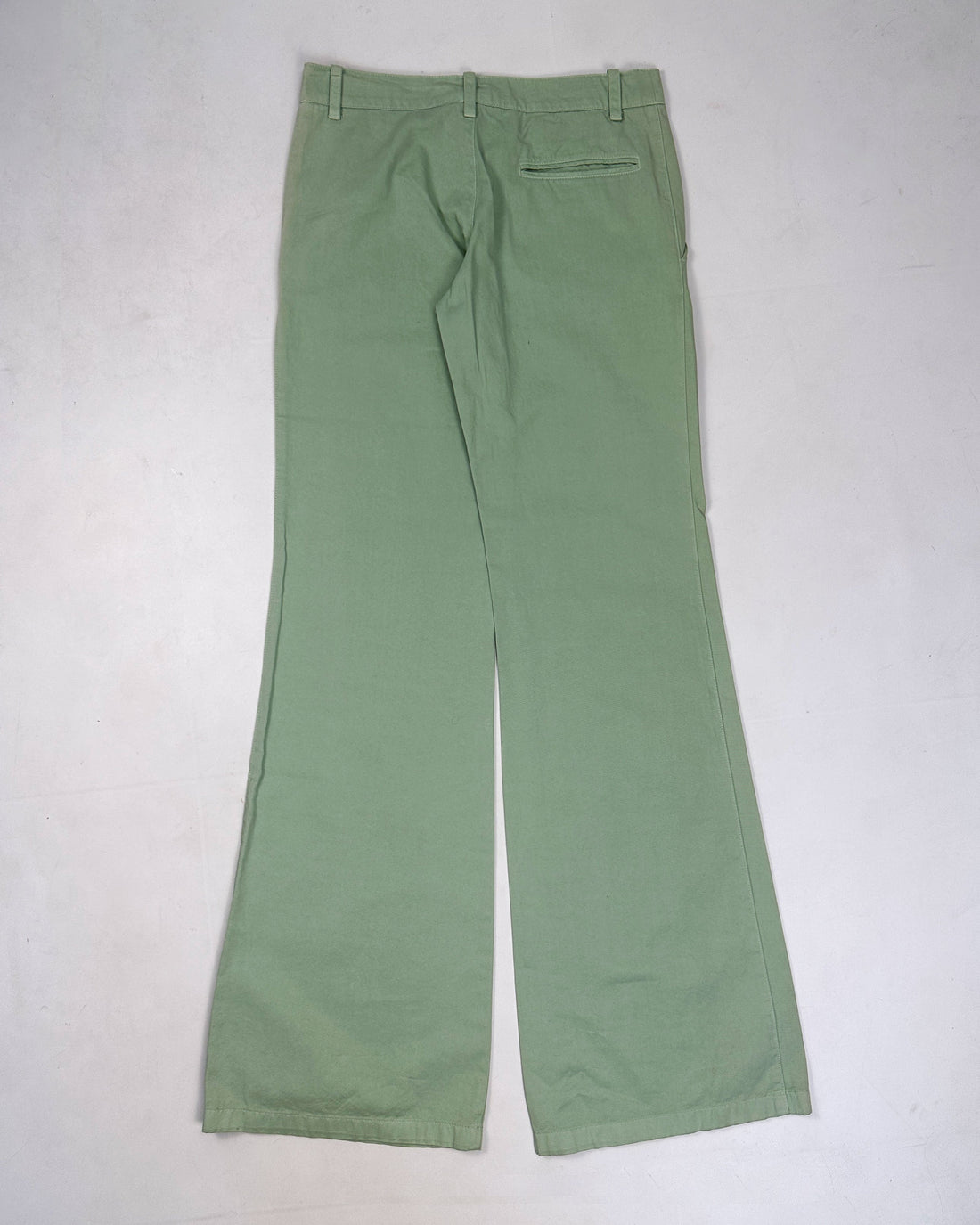 Marni Light Green Flare Pants 2000's