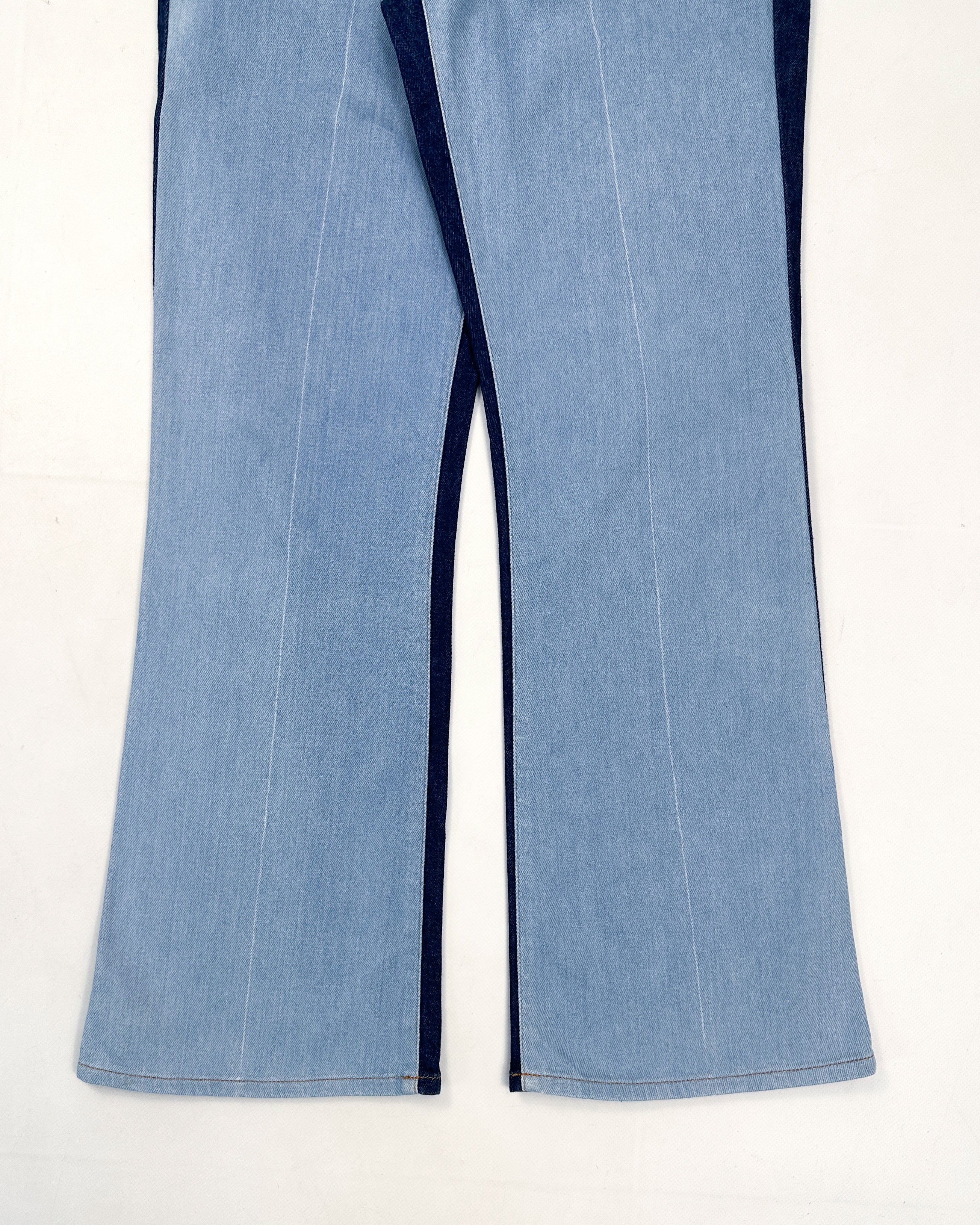 Sonia Rykiel 2-Tone Flare Denim Pants 2010's