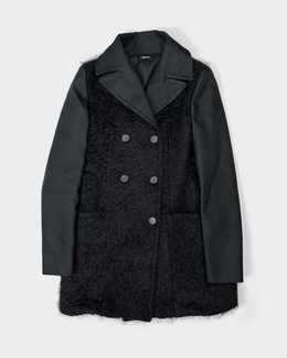 Jil Sander Navy Mohair Front Cross Jacket 2000's