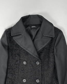 Jil Sander Navy Mohair Front Cross Jacket 2000's
