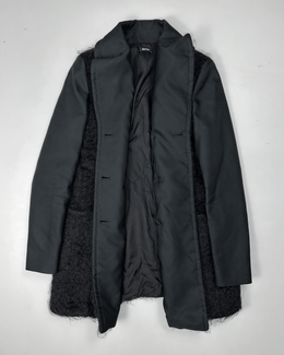 Jil Sander Navy Mohair Front Cross Jacket 2000's