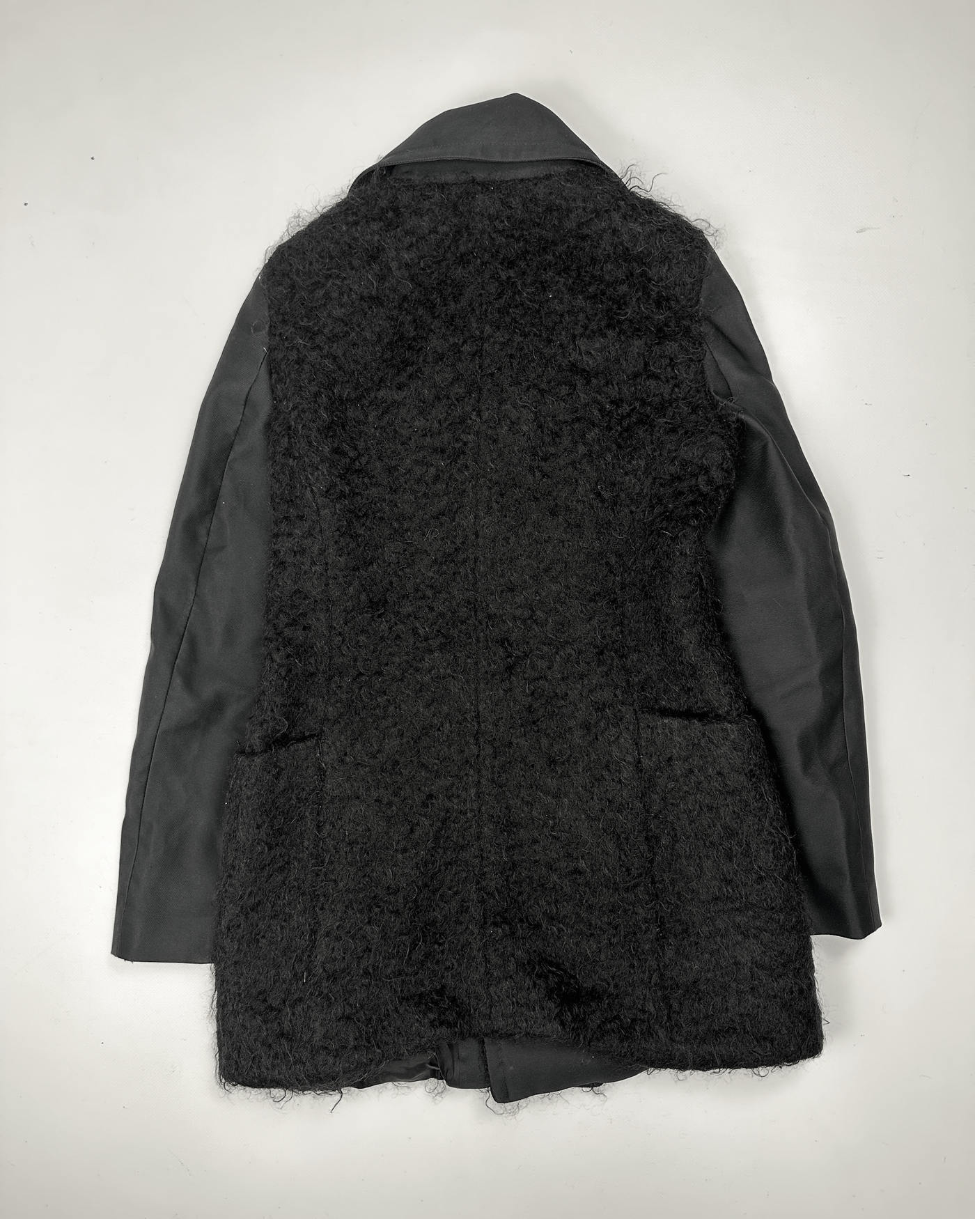 Jil Sander Navy Mohair Front Cross Jacket 2000's
