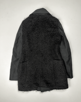Jil Sander Navy Mohair Front Cross Jacket 2000's