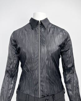 Marithé Francois Girbaud Pleated Black Dress 2000's