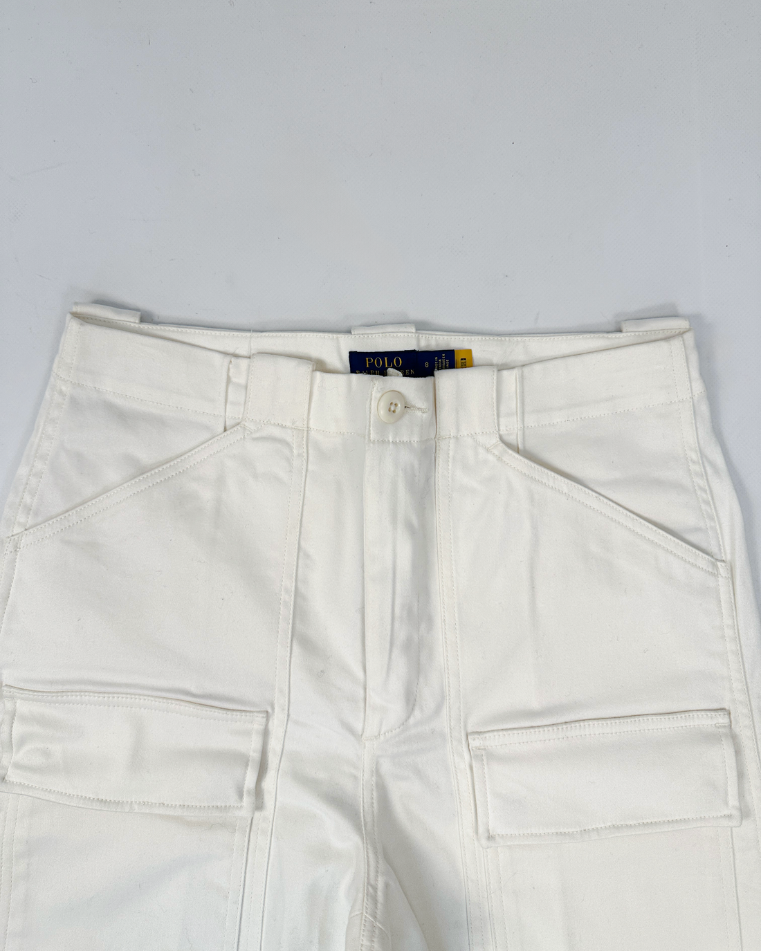 Polo Ralph Lauren White Cargo Wide Leg Pants 2021