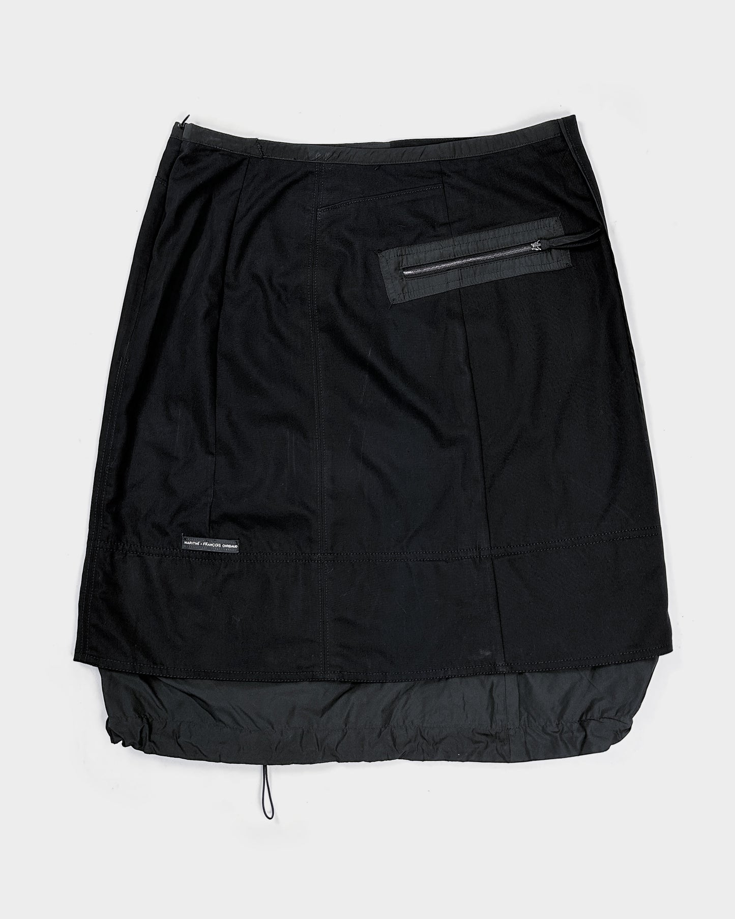 Marithé Francois Girbaud Utility Black Skirt 2000's