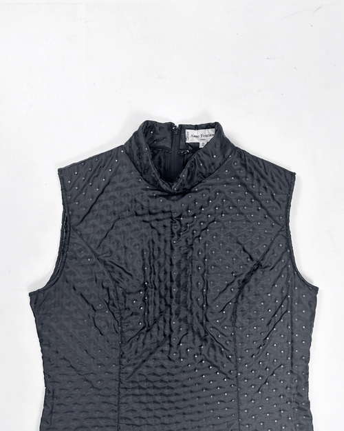 Anne Fontaine Windbreaker Zipped Black Vest 2001 - Vintagetts