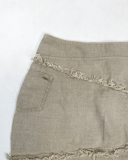 Kenzo Jeans Linen Distressed Skirt 1990's