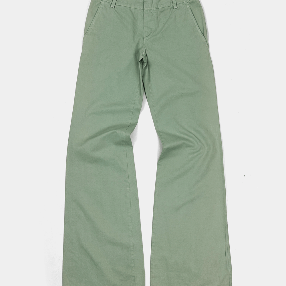 Marni Light Green Flare Pants 2000's