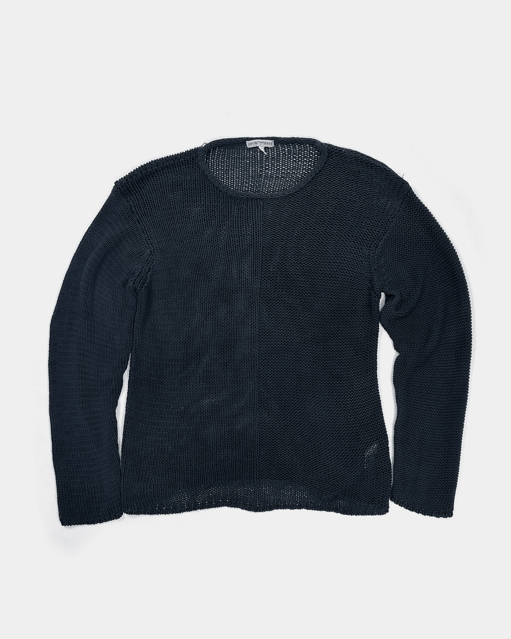 Armani Heavyweight Deep Blue Knitted Sweater 2000's – Vintage TTS