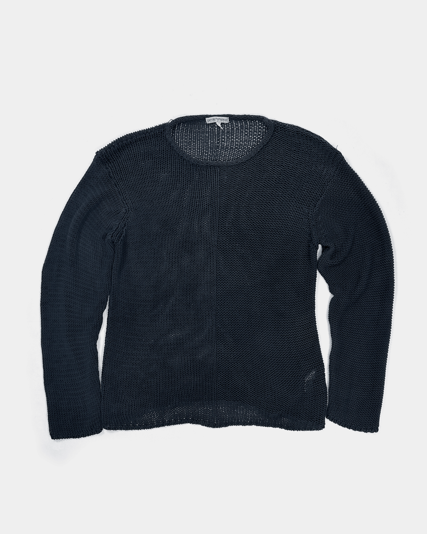 Armani Heavyweight Deep Blue Knitted Sweater 2000's