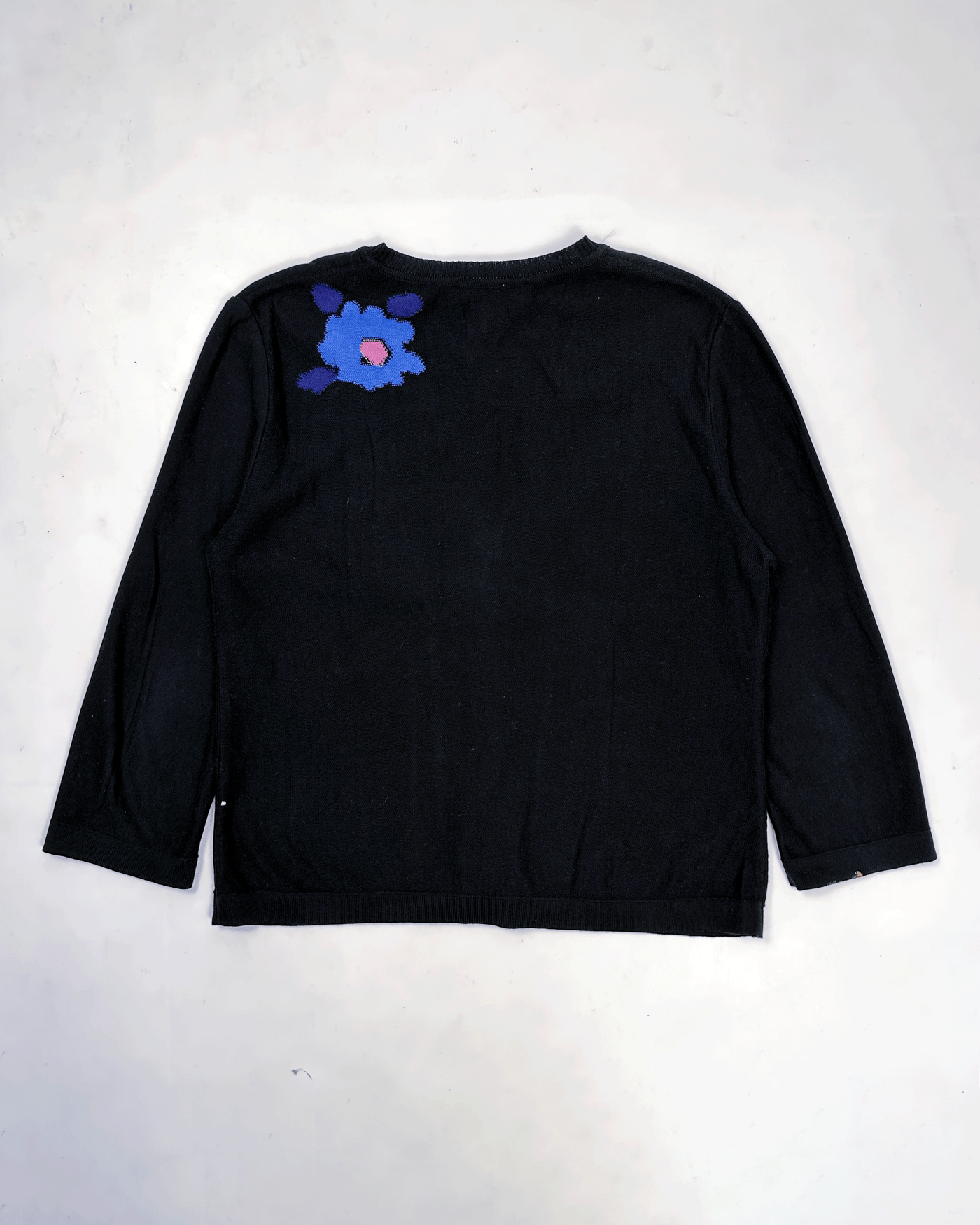 Sonia Rykiel Flower print Black Cardigan 2000's