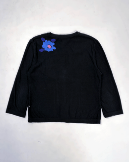 Sonia Rykiel Flower print Black Cardigan 2000's