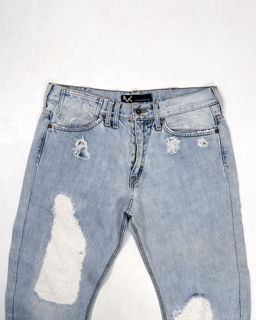 Andrew Mackenzie Curved Distressed Denim Pants 2000's - Vintagetts