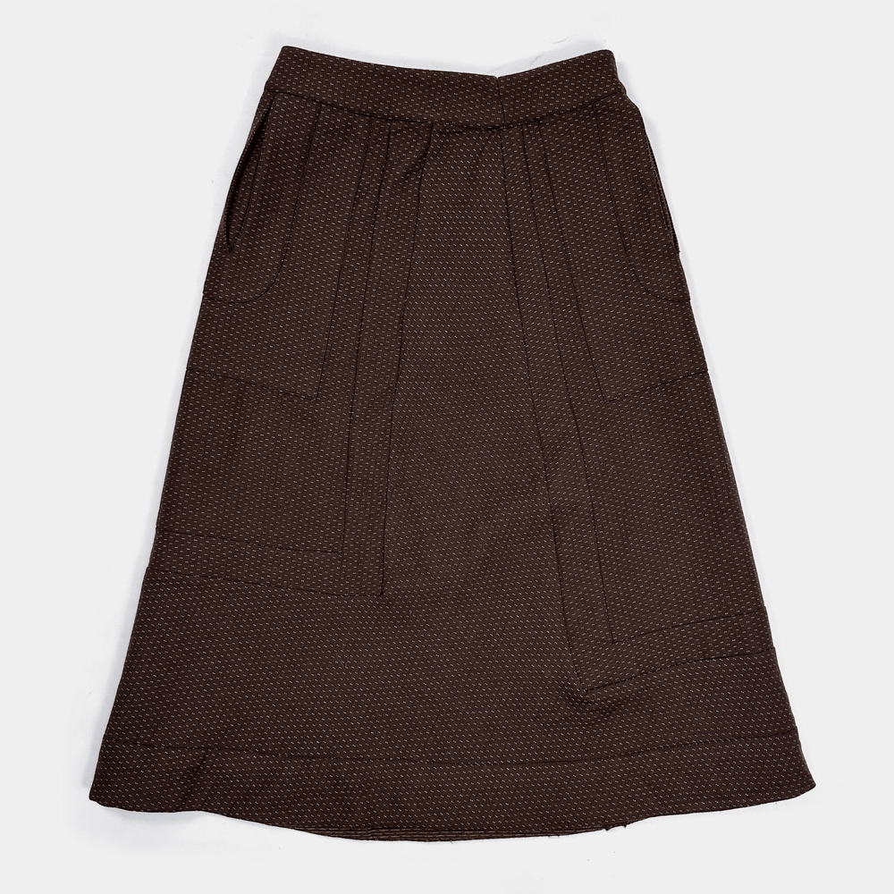 Marni Patterned Wool Maxi Skirt 2000's