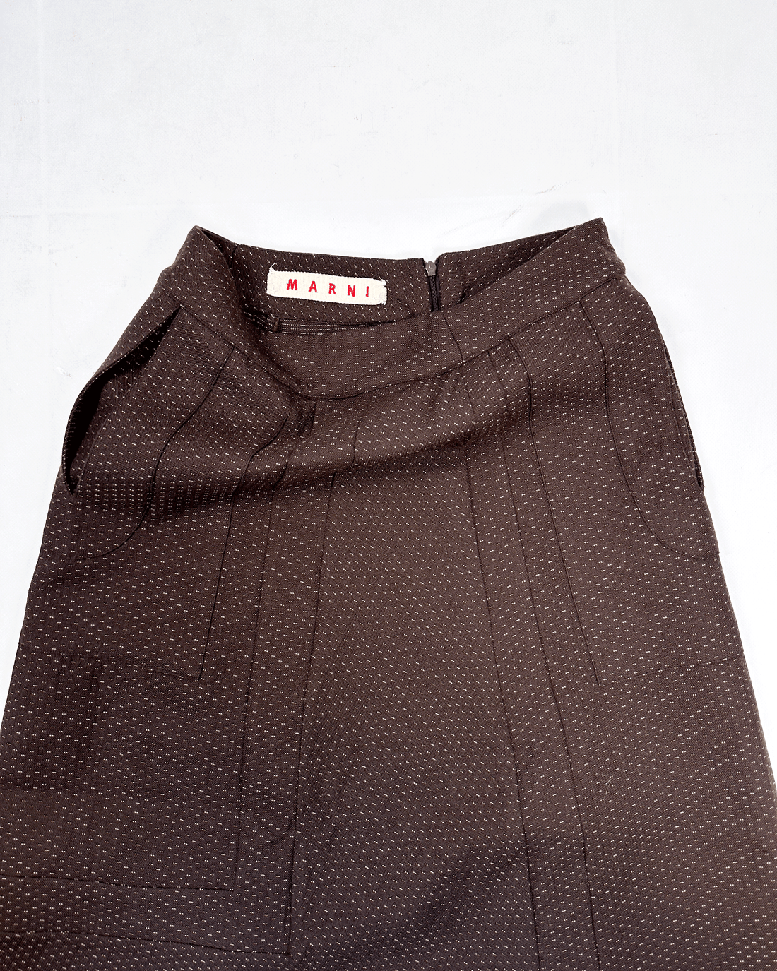 Marni Patterned Wool Maxi Skirt 2000's
