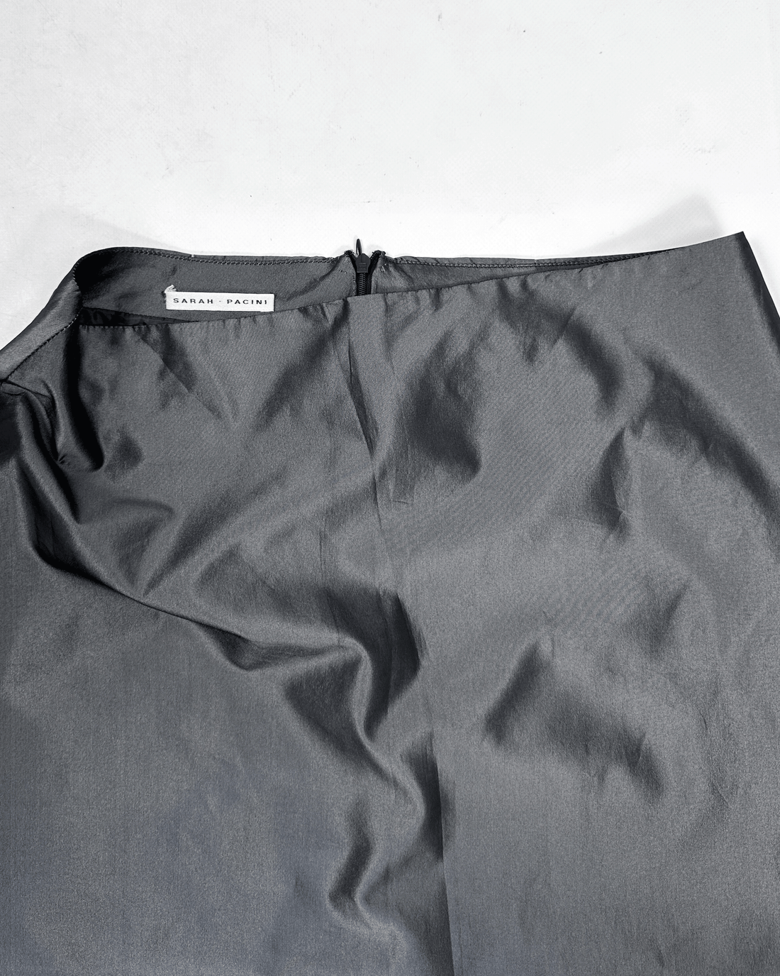 Sarah Paccini Metallic Grey Maxi Skirt 2000's