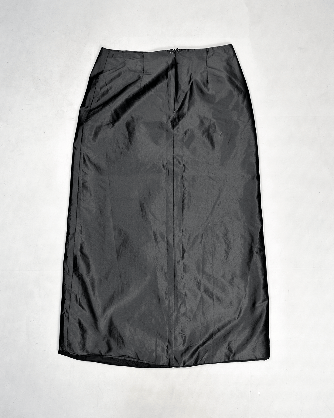 Sarah Pacini Metallic Grey Maxi Skirt 2000's