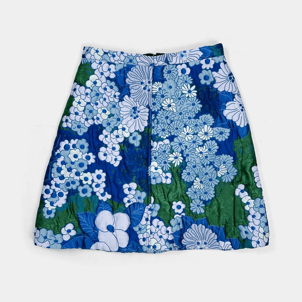 Carven 3-D Embroidery Print Skirt 2000's