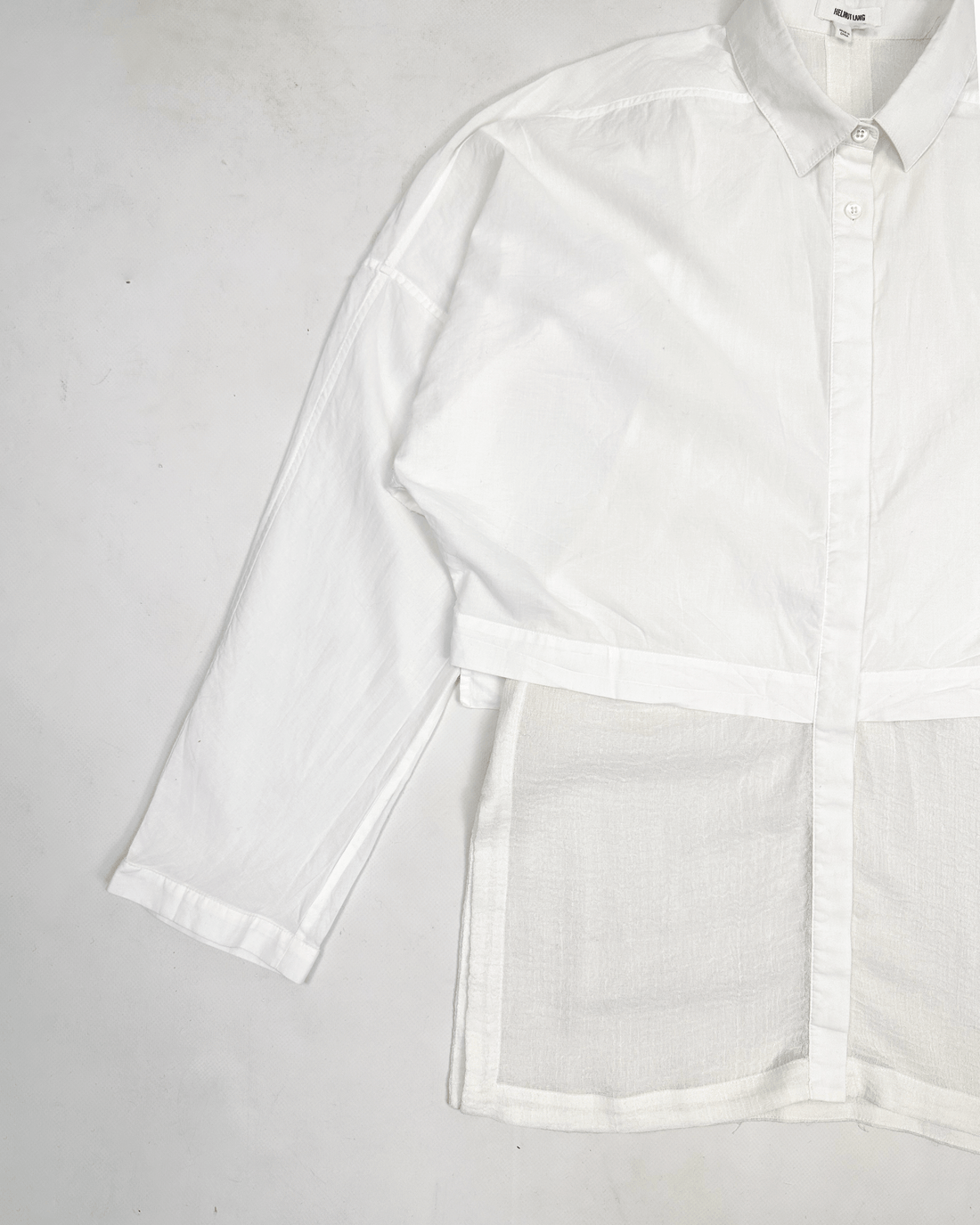Helmut Lang 2-Layer White Shirt FW 2002