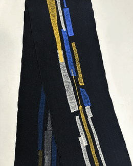 Yohji Yamamoto Y's Black Printed Wool Scarf A/W 1996