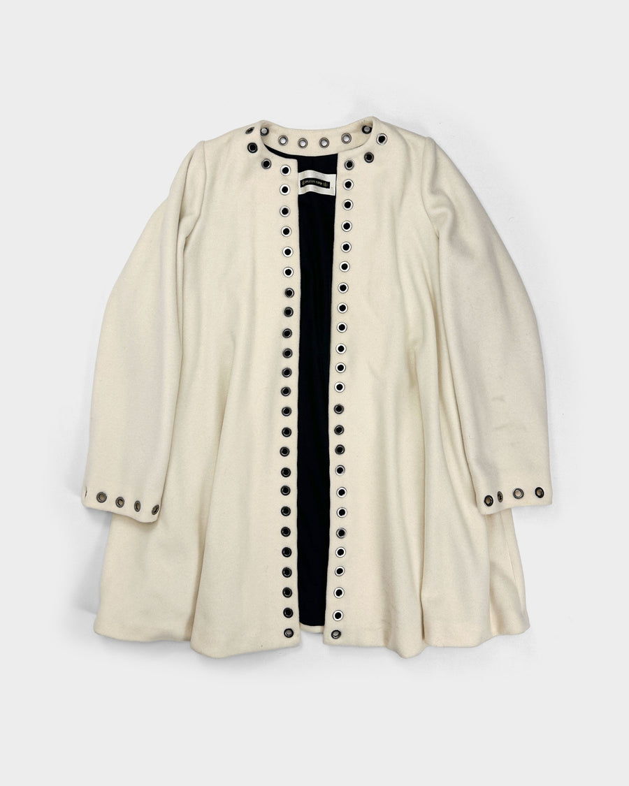 Faycal Amor Plein Sud Holes Cream Coat 2000's